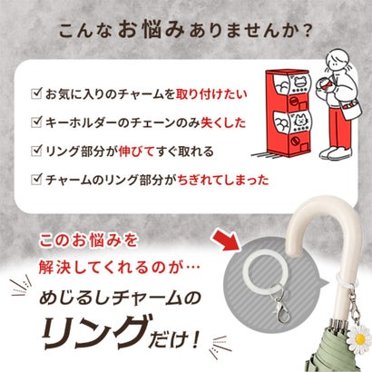 めじるしアクセサリー めじるしチャーム アンブレラマーカー 50個 シリコンリング ゴムだけ 目印 パーツ ハンドメイド 大容量 推し活 （クリア）｜詳細画像