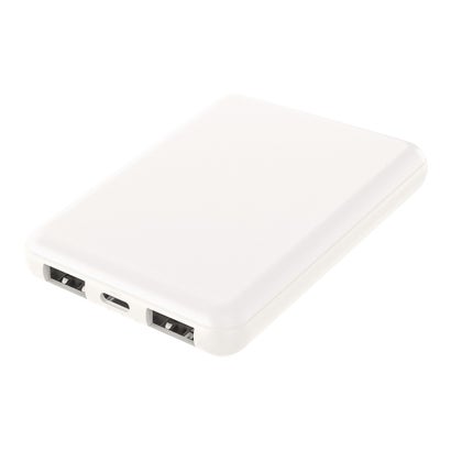 モバイルバッテリー 軽量 準固体 PSE認証 5000mAh iPhone Android Type-C 燃えにくい 超安全 長寿命 機内持ち込み （ホワイト）｜詳細画像