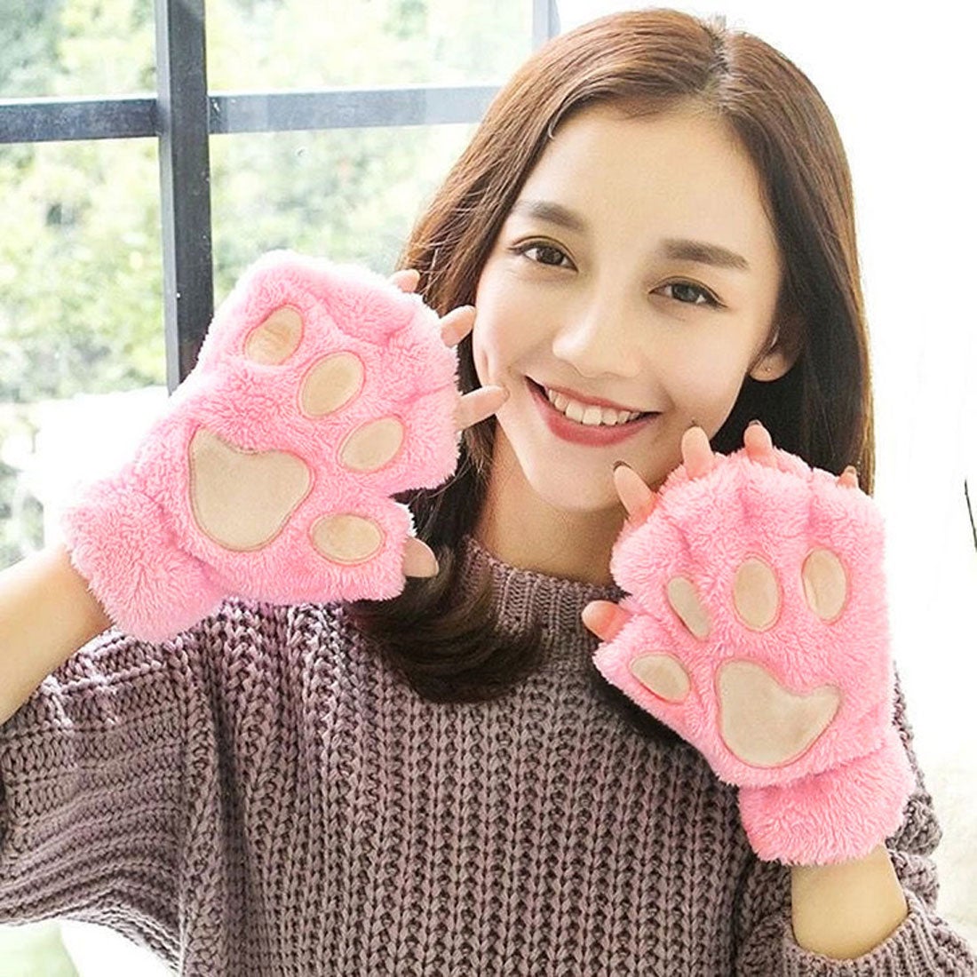 リアルスタイル REAL STYLE 手袋 レディース 肉球 猫の手 ネコ 指なし