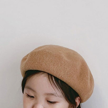 ベレー帽 キッズ 子供 ベビー 春 女の子 男の子 帽子 秋冬 おしゃれ かわいい 赤ちゃん 子ども ウール 発表会 ハロウィン コスプレ （アイボリー）｜詳細画像