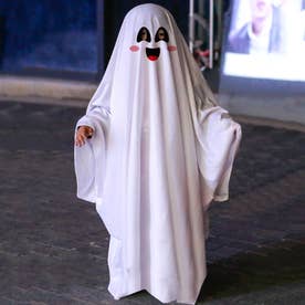 コスチューム 衣装 おばけ ポンチョ お化け オバケ 大人 子供 キッズ 親子 ペア お揃い ハロウィン 仮装 変装 マント シーツ かわいい 男女兼用 服 （C）