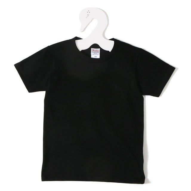 Tシャツ キッズ 無地 半袖 男の子 女の子 トップス カットソー 子ども こども 子供服 100 110 120 130 140 150 白 黒 5.6オンス ヘビーウェイト シンプル （ブラック）