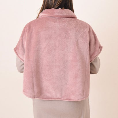 リアルスタイル REAL STYLE 肩当て ポンチョ レディース 冬 ひざ掛け 肩掛け はんてん 半纏 暖かい ボア ふわふわ 軽い 柔らか 襟付き 寝具 就寝 肩 首 防寒 節電 着る毛布 ルームウェア （グレー）｜詳細画像