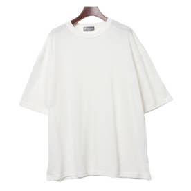 Tシャツ  レディース カットソー 半袖  インナー 韓国 部屋着 ユニセックス リネン （オフホワイト）