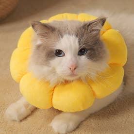 エリザベスカラー 犬 猫 ソフト 中型犬 小型犬 猫用 ドーナツ エリカラ ペット用品 軽い クッション サイズ調整 去勢手術 傷 舐め 防止 （イエロー）