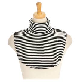 ハイネックボーダー付け襟 レディース メンズ 男女兼用 ユニセックス トップス つけ襟 付け衿 つけ衿 レイヤード 重ね着 バイカラー 小物 雑貨 首つまり （ホワイト）