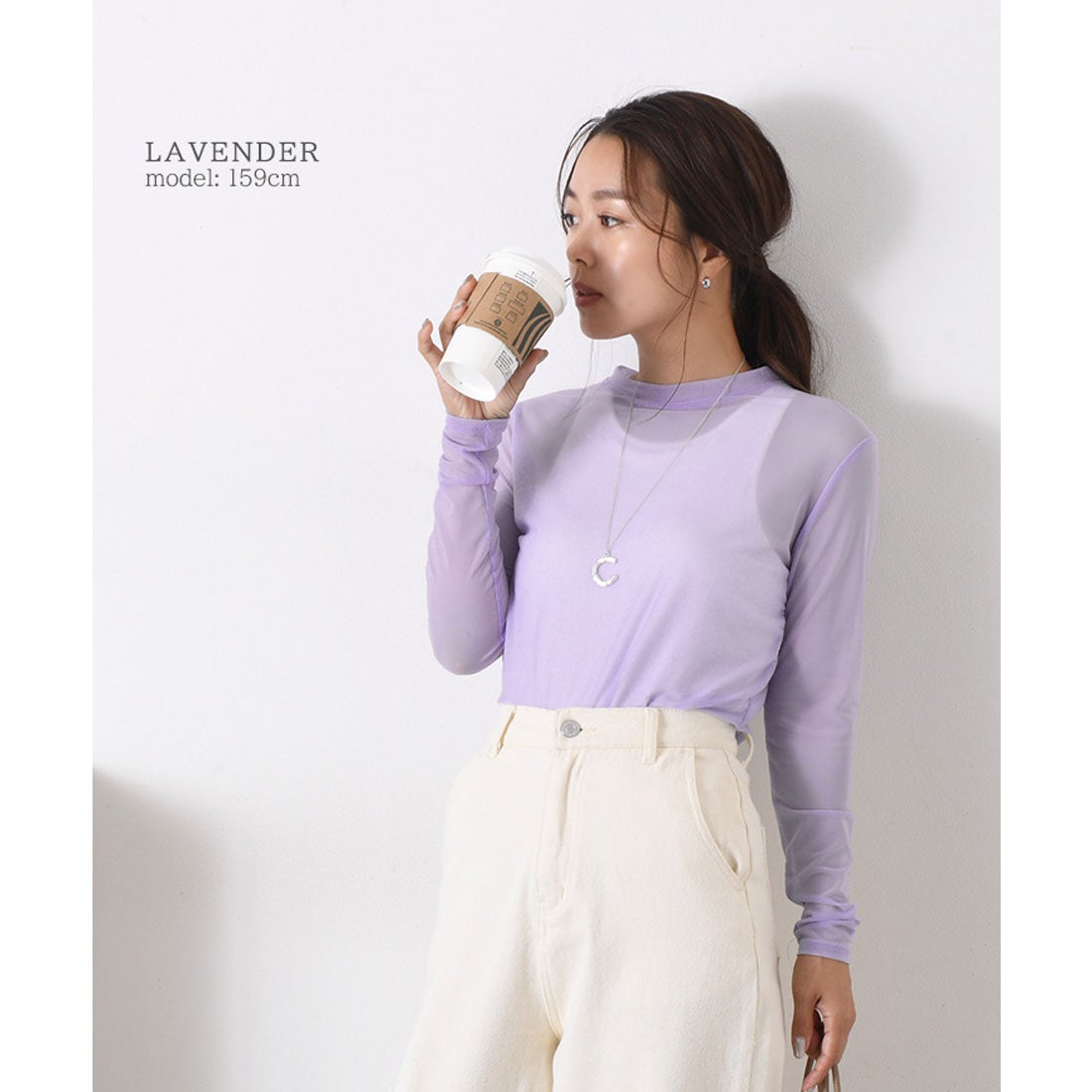 リアルスタイル REAL STYLE シアートップス 長袖 重ね着 薄手 クルー