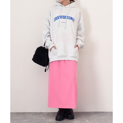 パーカー レディース スウェット 秋 冬 長袖 ゆったり トップス トレーナー おしゃれ カジュアル スエット ロゴ プリント 古着風 韓国ファッション チンチャコリア （ブラック）｜詳細画像
