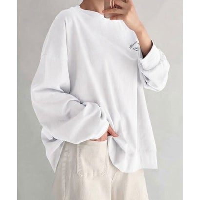 リアルスタイル REAL STYLE カットソー ロンT 長袖 Tシャツ レディース 秋 冬 薄手 ゆったり 大きいサイズ コットン 綿 ロゴプリント トップス カジュアル 韓国 韓国ファッション チンチャコリア （ブラック）｜詳細画像