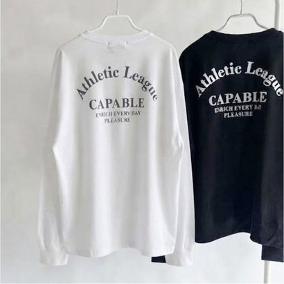 リアルスタイル REAL STYLE カットソー ロンT 長袖 Tシャツ レディース 秋 冬 薄手 ゆったり 大きいサイズ コットン 綿 ロゴプリント トップス カジュアル 韓国 韓国ファッション チンチャコリア （ホワイト）｜詳細画像