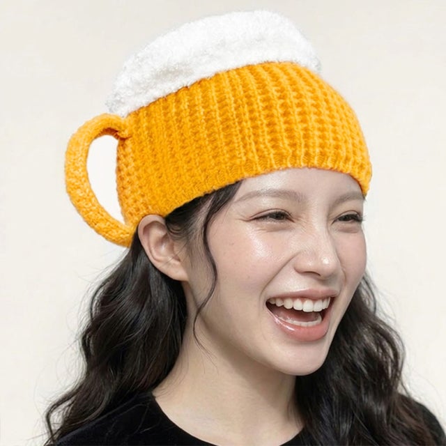 ニット帽 ビール コスプレ 仮装 変装 帽子 被り物 大人 飲み会 忘年会 新年会 イベント クリスマス ハロウィン パーティー おもしろ （ビール）