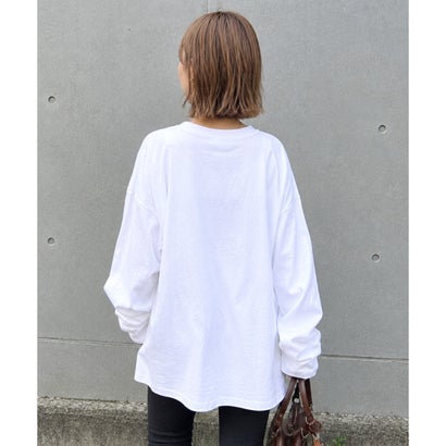 Tシャツ レディース メンズ 長袖 綿100％ 大きいサイズ 厚手 無地 ヘビーウェイト トップス カットソー ゆったり 丸首 ロンT （ブラック）｜詳細画像