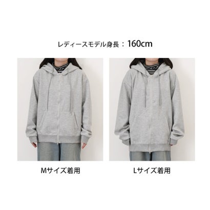 パーカー スウェット ゆったり 大きいサイズ トップス アウター 長袖 フード ビッグシルエット 体型カバー 秋 スエット 羽織り チュニック （ブラック）｜詳細画像