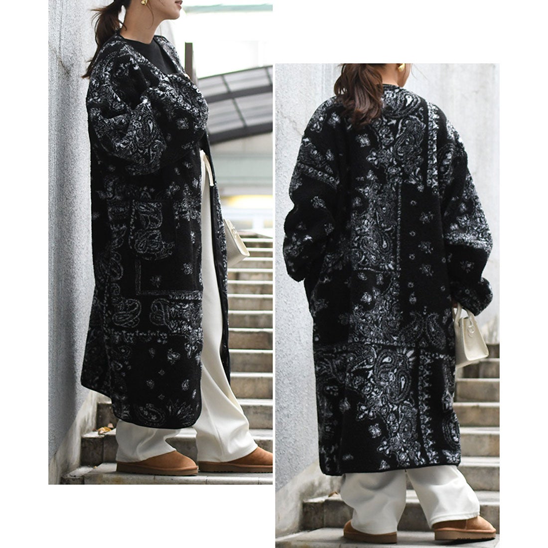 リアルスタイル REAL STYLE ボアコート レディース ロングコート 