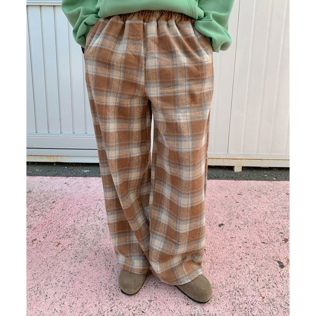 リアルスタイル REAL STYLE ワイドパンツ レディース 50代 きれいめ 冬 