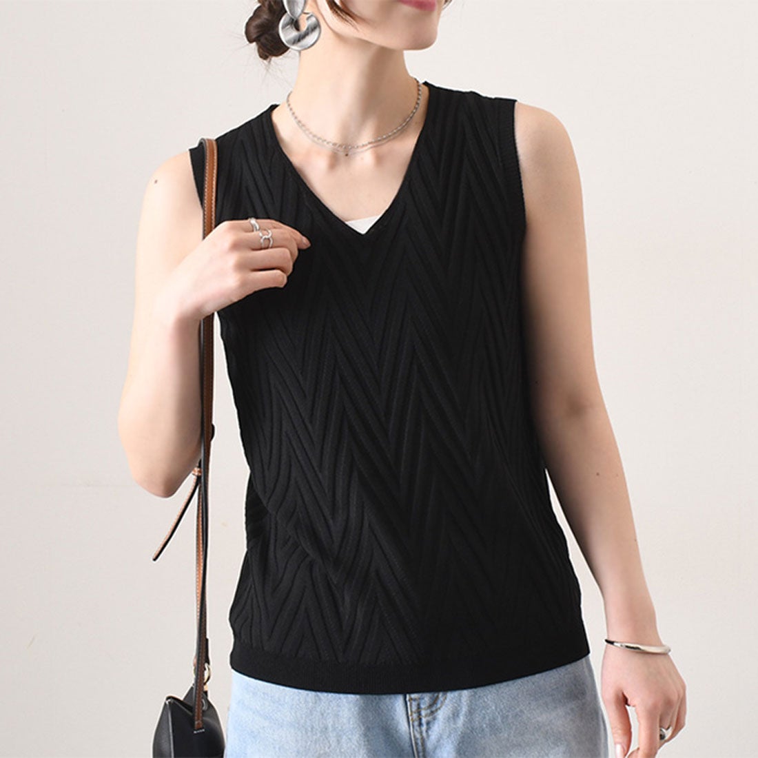 リアルスタイル REAL STYLE サマーニット レディース ノースリーブ 