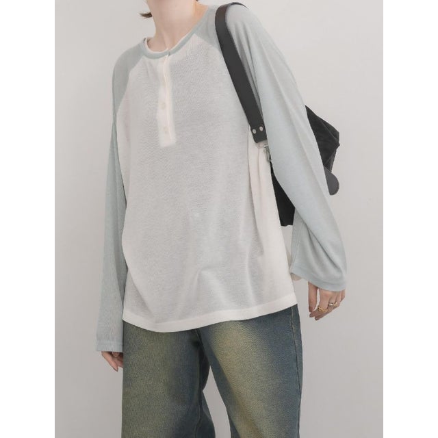 2wayラグランロンTシャツ （WHT4）