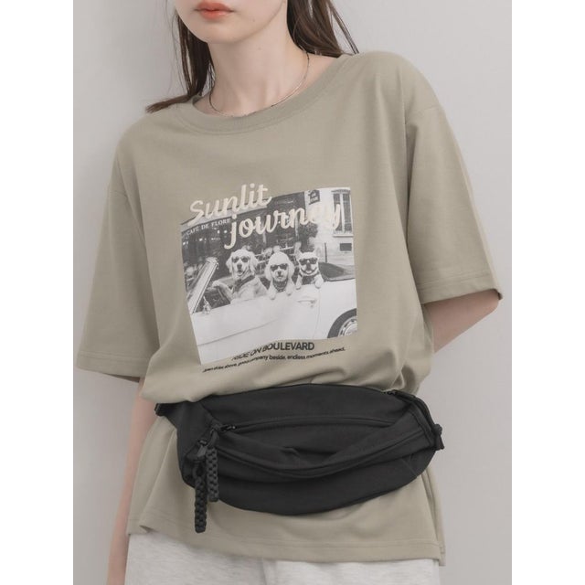 アニマルプリントTシャツ （GRN0）