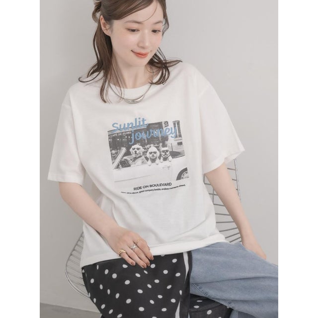 アニマルプリントTシャツ （WHT1）