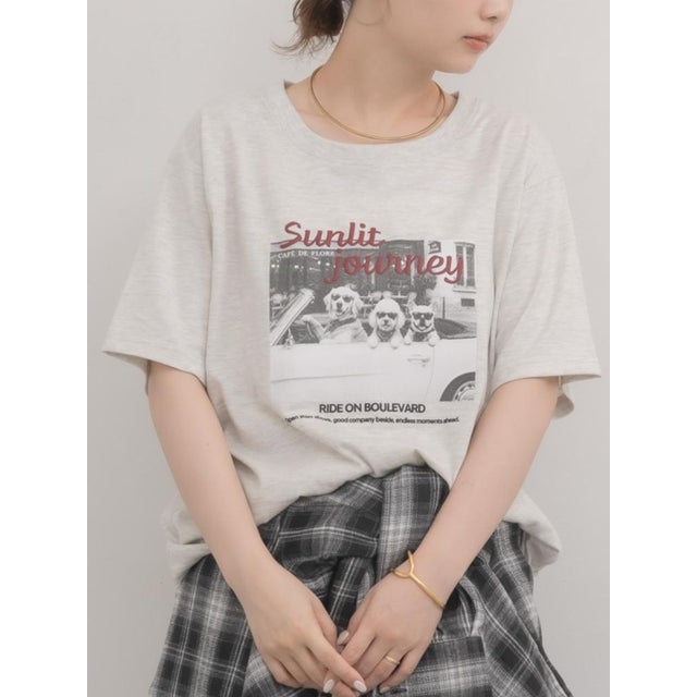 アニマルプリントTシャツ （GRY0）