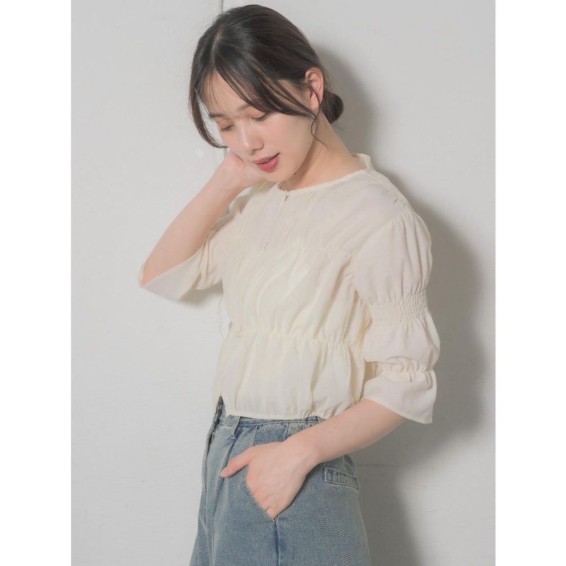 レトロガール RETRO GIRL ギャザーショートBL （GRN0） -靴 