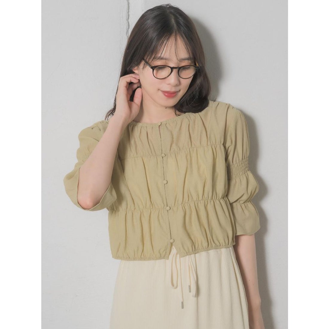 レトロガール RETRO GIRL ギャザーショートBL （ORG0） -ファッション 
