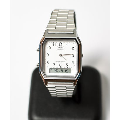 CASIO アナデジ メタル （ホワイト）｜詳細画像