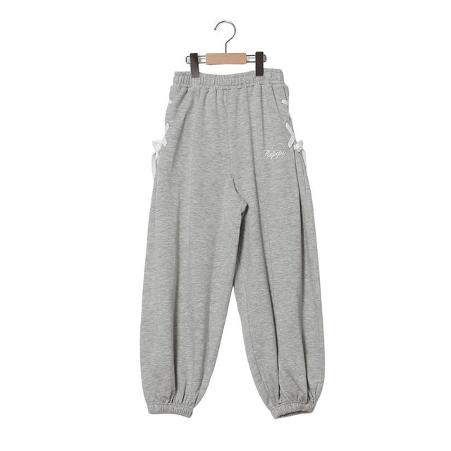 スウェットロングパンツ REPIPI編み上げスウェットパンツ （ミデアムグレー）