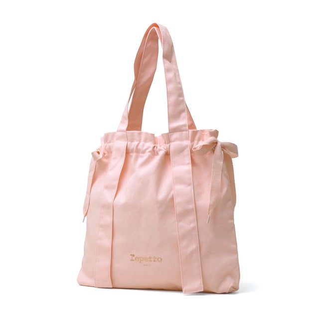 トートバッグ レディース 大きめ キャンバス バッグ 布 サブバッグ ブランド 軽量 おしゃれ 可愛い かわいい カジュアル コットン ロゴ ワンポイント 巾着 リボン トート 女性 キャンバス生地 （Tendresse）
