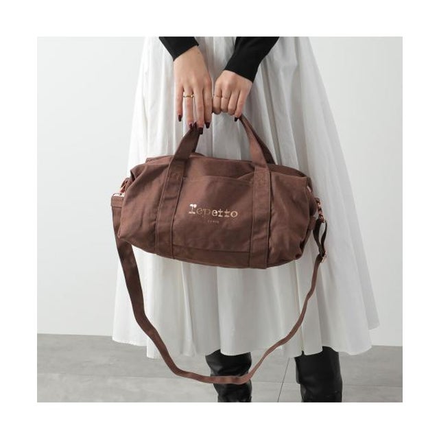 repetto ショルダーバッグ Cotton Duffle bag Size M B0390T （355/MOKA-モカ）