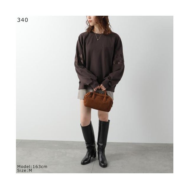 repetto スウェットシャツ Satin sweatshirt S0573A （340/CHOCOLAT/ブラウン）