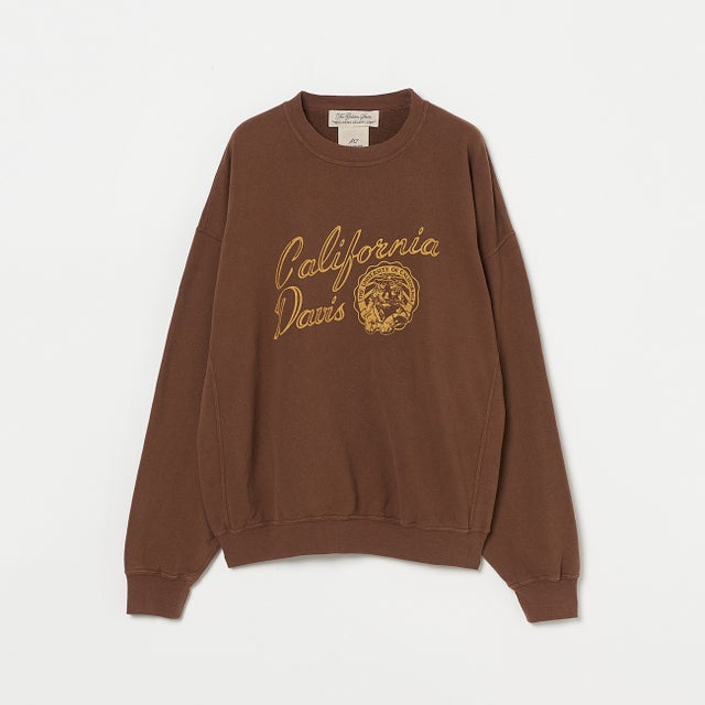 PRINT CREW SWEAT （ブラウン）