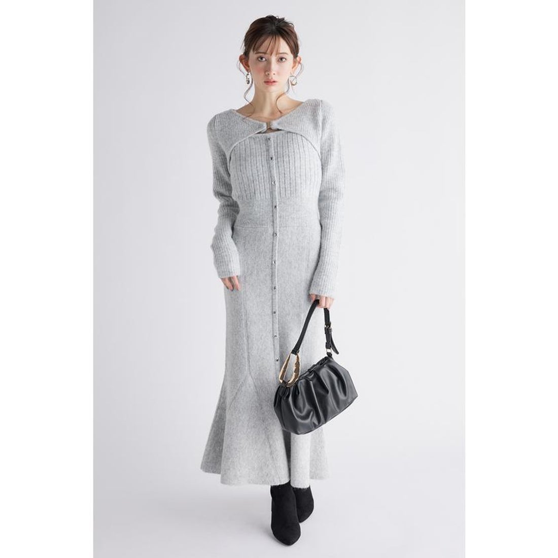 リエンダ rienda many way カーデSET Knit OP （T.GRY 