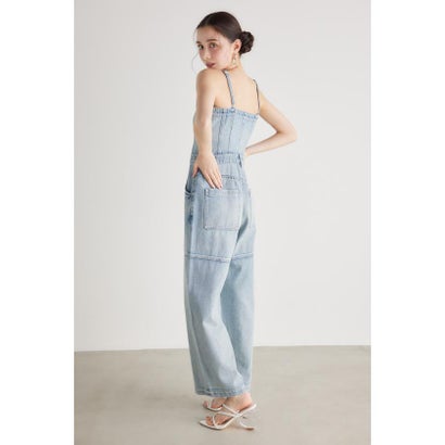 リエンダ rienda ビスチェライクDENIMロンパース （L/BLU1 