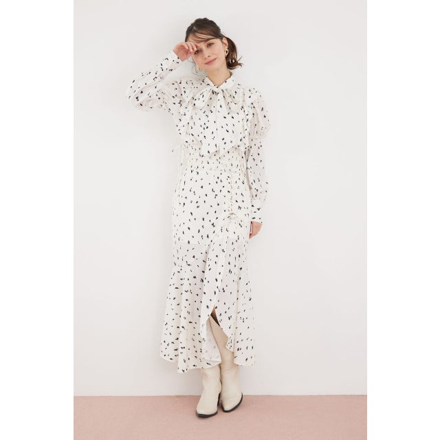 レースアップマーメイドスコートショートパンツ WHT
