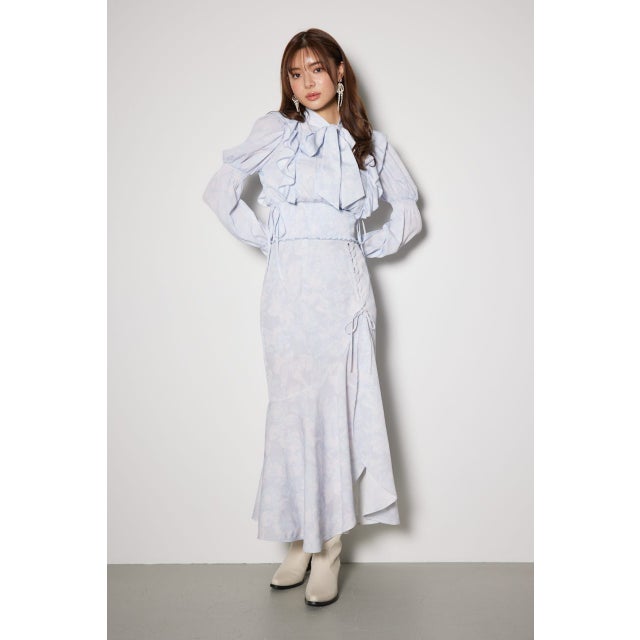レースアップマーメイドスコートショートパンツ BLU
