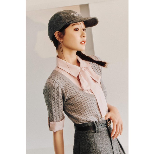 シャツドッキングハーフスリーブトップス L/GRY1