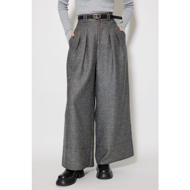 ハイウエストワイドフレアパンツ GRY