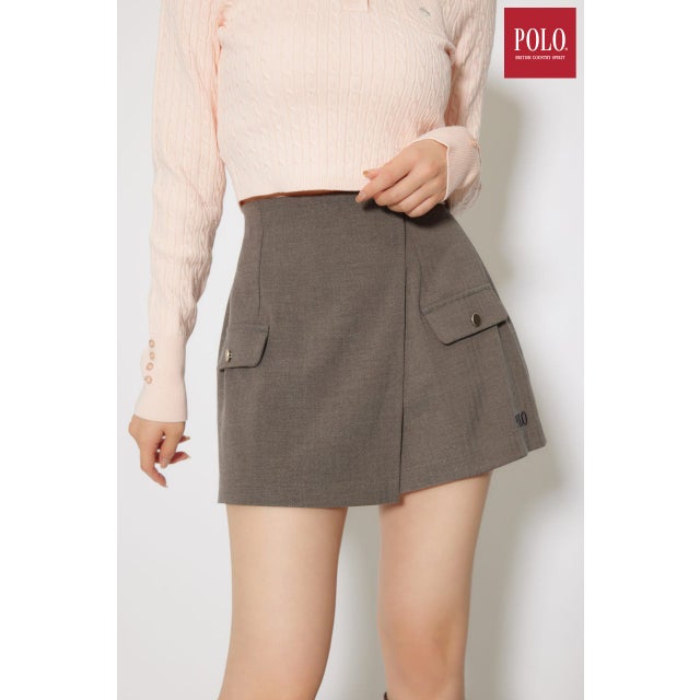 ポケットディティールスコートショートパンツ GRY