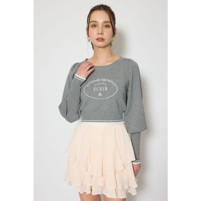 ロゴニットトップス GRY