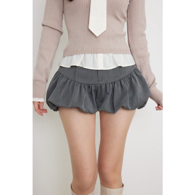 バルーンミニショートパンツ GRY