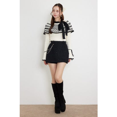 ラップミニスコートショートパンツ BLK｜詳細画像