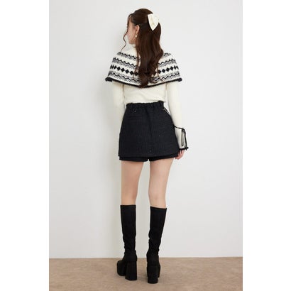 ラップミニスコートショートパンツ BLK｜詳細画像