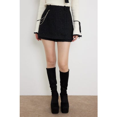ラップミニスコートショートパンツ BLK｜詳細画像
