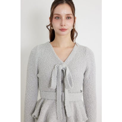 ペプラムニットセットアップ GRY｜詳細画像