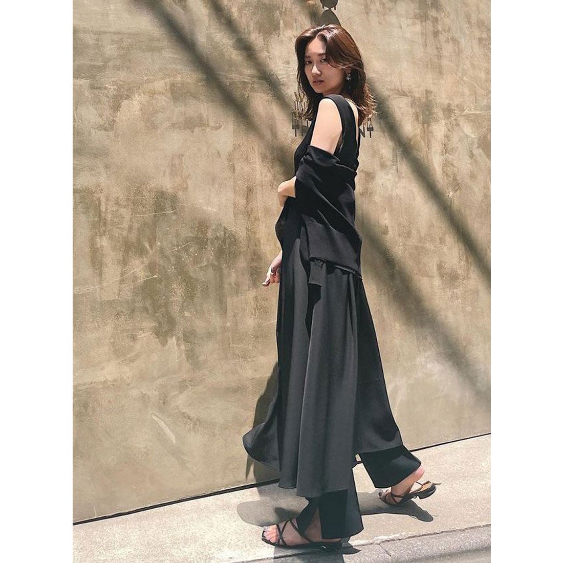 rienda バックオープンイージーOP BLK -ファッション通販 FASHION WALKER