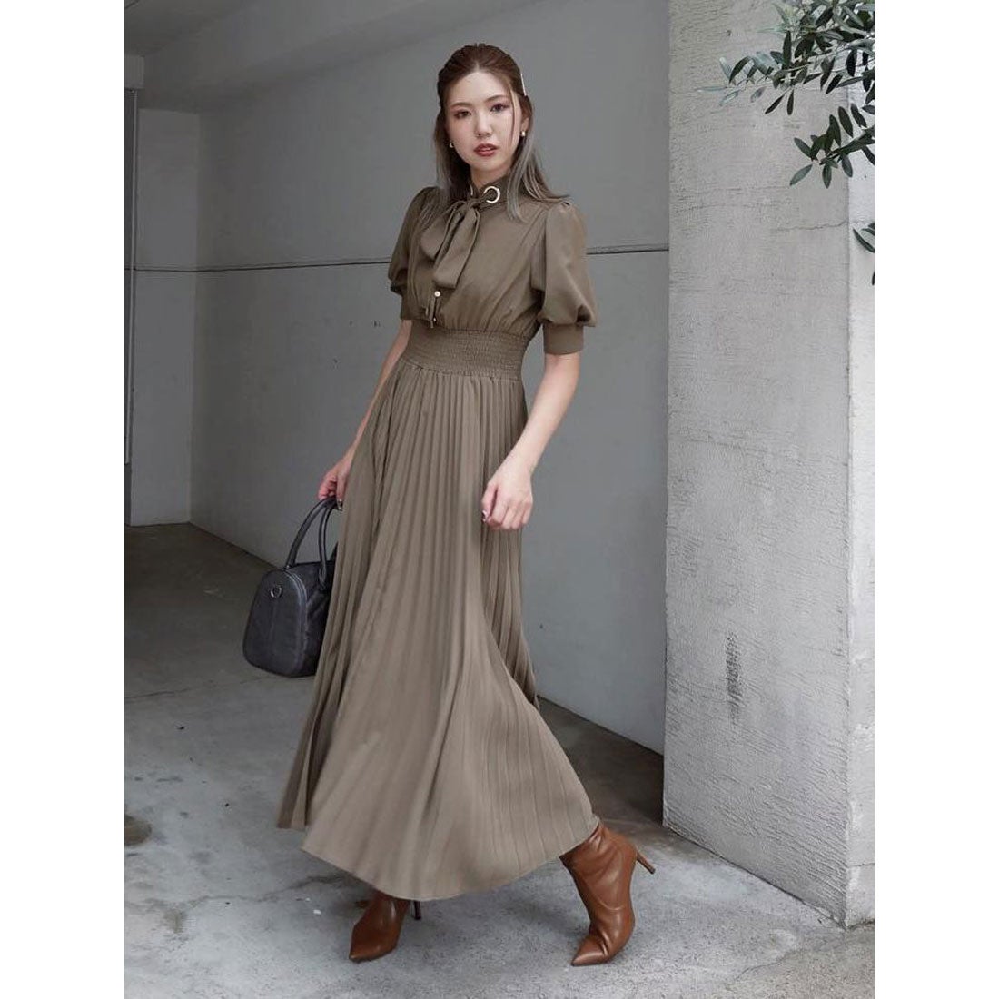 rienda ハトメボウタイシャツOP KHA -ファッション通販 FASHION WALKER