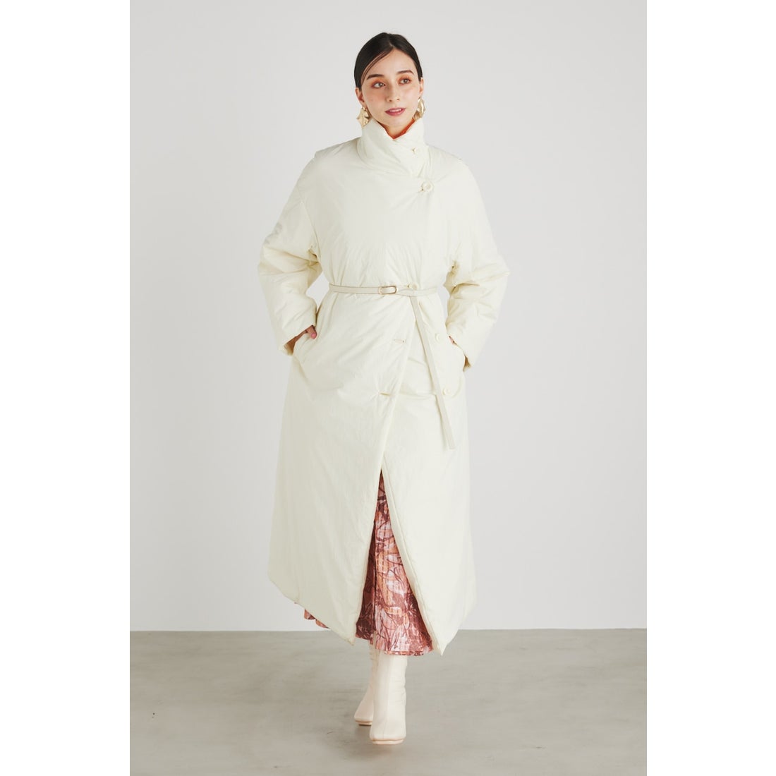 rienda 中綿ロングライトCT IVOY3 -ファッション通販 FASHION WALKER