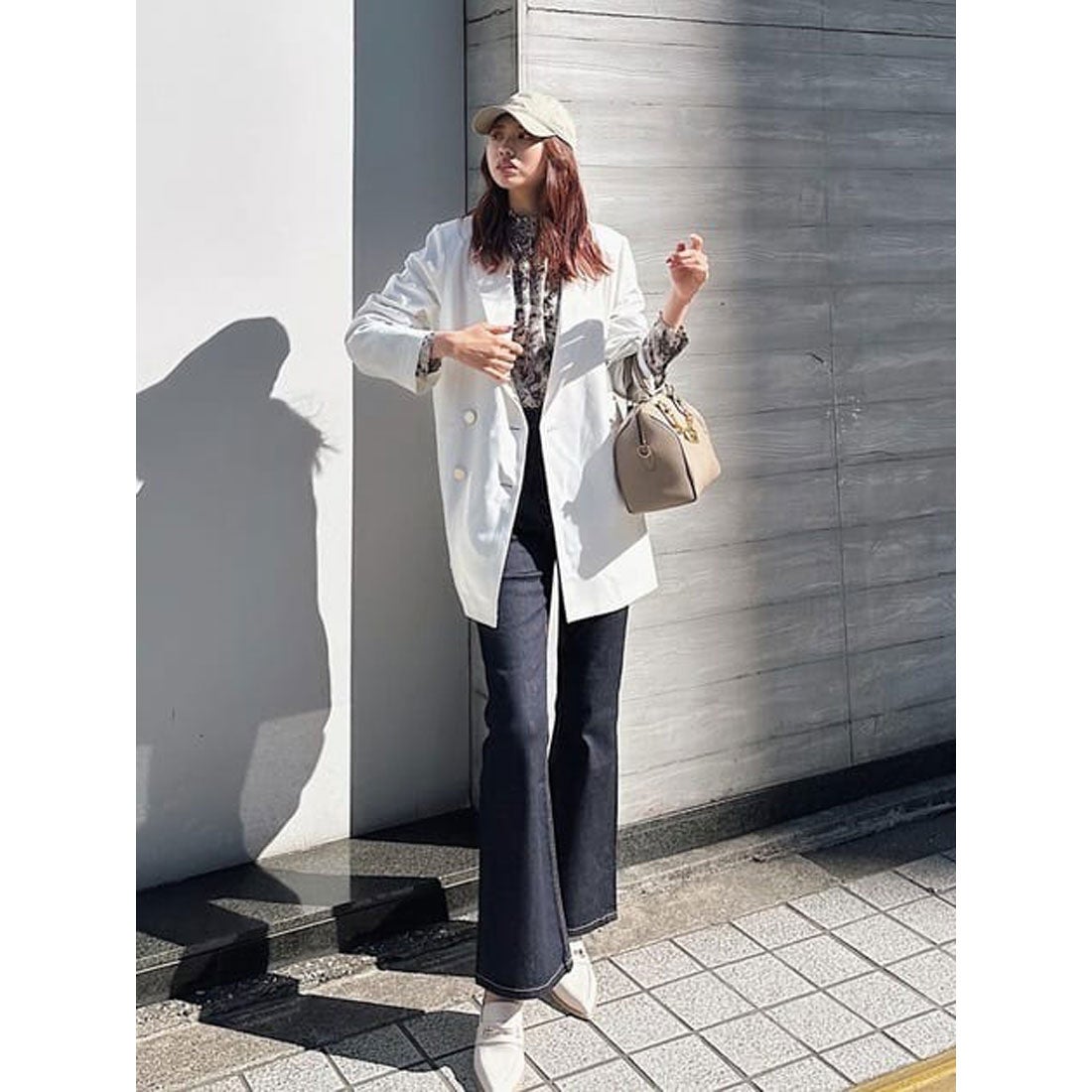 rienda スリットスリーブWテーラードJK② WHT -ファッション通販 