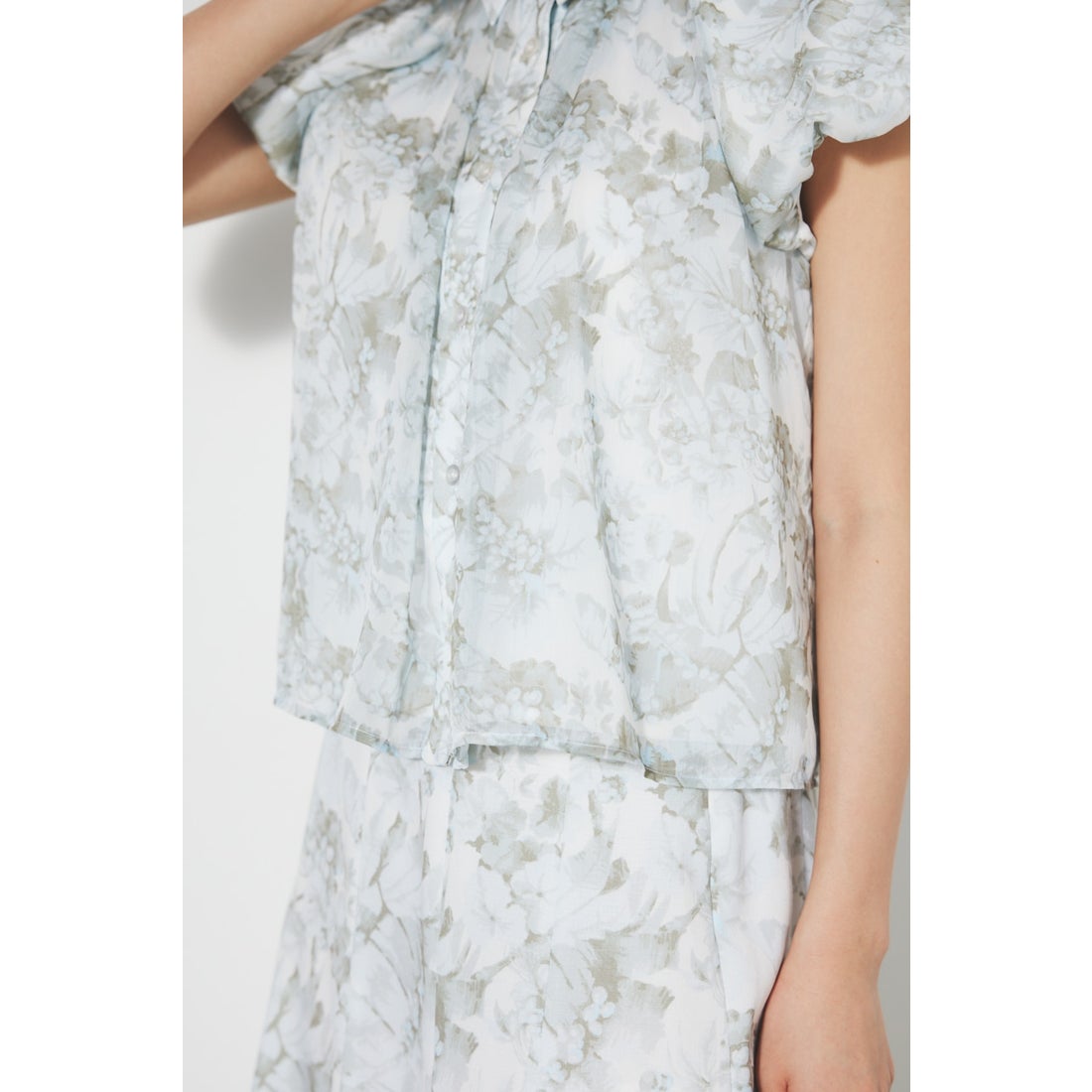 rienda バルーンSLVシャツBLS 柄BEG5 -ファッション通販 FASHION WALKER